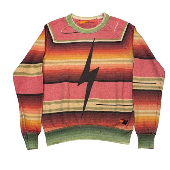 Aviator Nation Tops - Aviator Nation Serape Bolt Stitch Crew Sweatshirt Women's XS Retro Rare